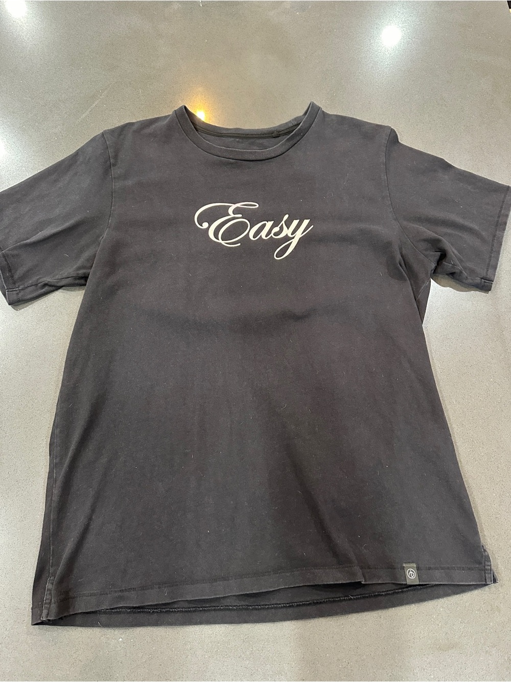 rag & bone Black 'Easy' Graphic Short Sleeve Tee